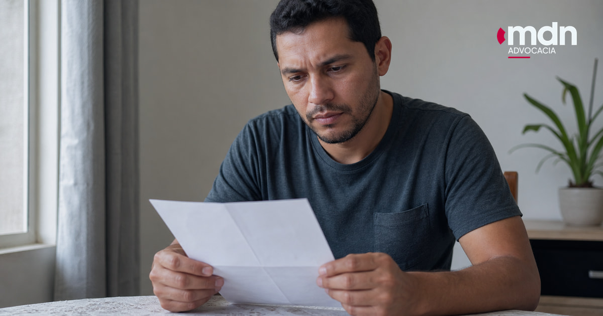 Trabalhador lendo documento médico e procurando entender o CID G56.0 da síndrome do túnel do carpo
