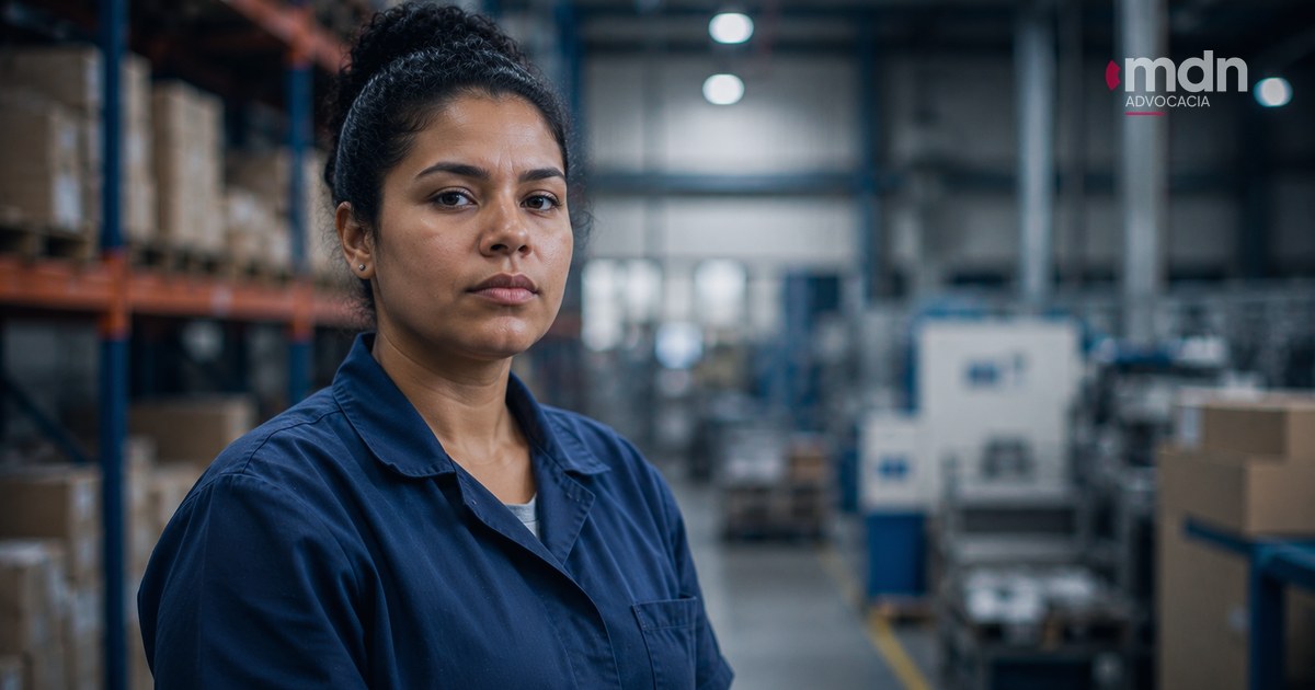 Trabalhador analisando os direitos após sofrer acidente de trabalho