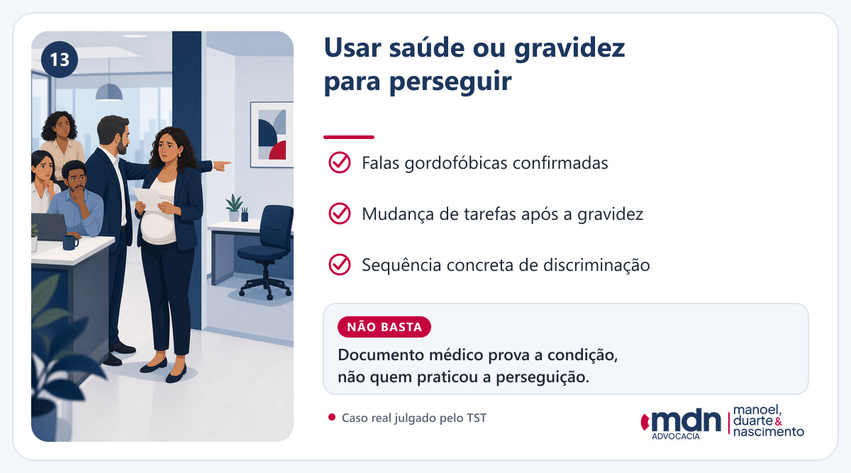 Exemplo de perseguição relacionada a condição de saúde