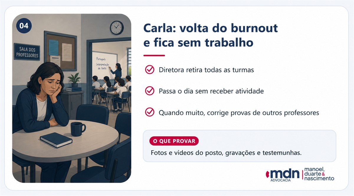 Caso Carla: professora volta do afastamento por burnout e fica sem turmas