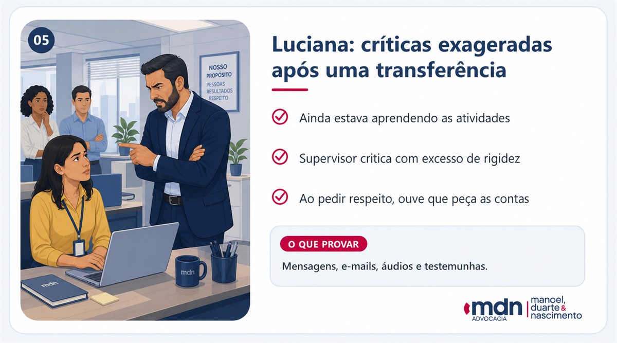 Caso Luciana: críticas excessivas ao assumir um novo posto de trabalho