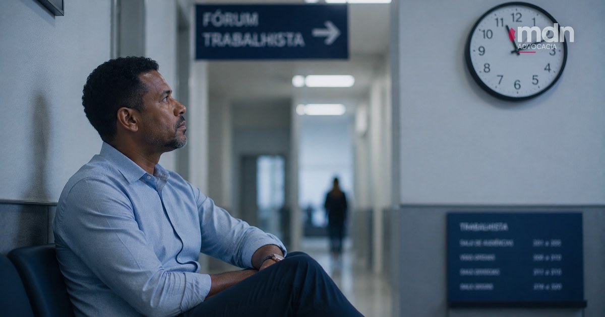 Trabalhador acompanha as etapas e o tempo de um processo de rescisão indireta Trabalhador acompanha as etapas e o tempo de um processo de rescisão indireta