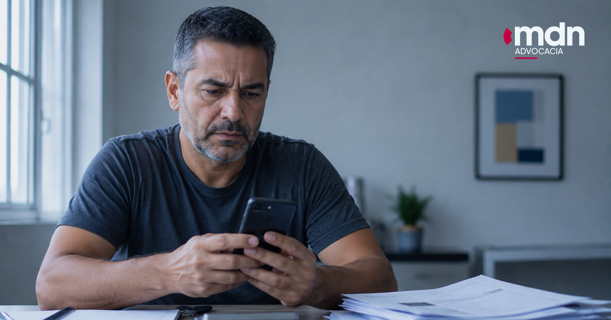 Trabalhador confere os depósitos do FGTS no celular