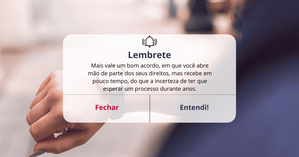 lembrete tempo de duração do processo
