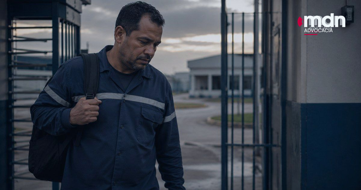 Trabalhador deixa a empresa depois de ser demitido após um acidente de trabalho