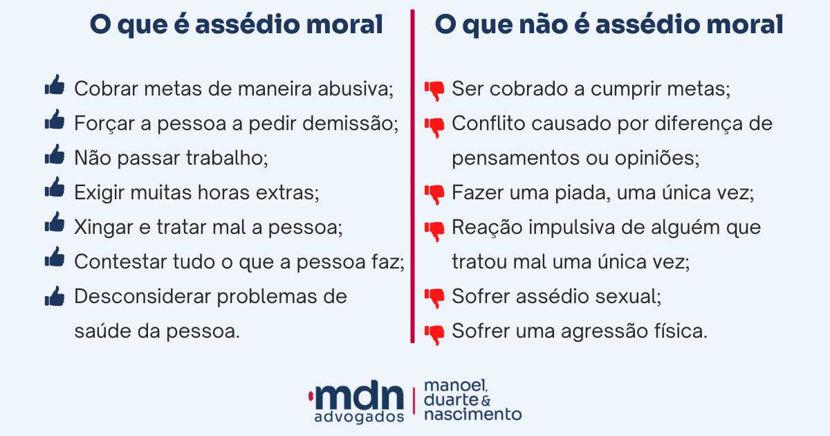 o que é e o que não é assédio moral