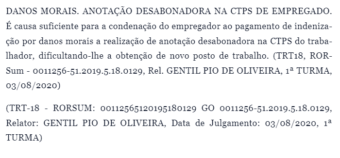 indenização registro desabonador 2